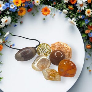 Sakral Chakra Heilstein Set Metaphysisches Geschenk