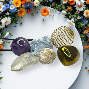 Kronen Chakra Kristall Set Metaphysische Geschenk Heilende Kristalle