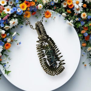 Bismuth Wire Wrapped Necklace