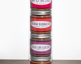 Master Griller Set of 4 - BBQ Spices- Grill Rubs - Spices For Grilling - BBQ Seasoning - Steak Rub - Meat Rub- Grilling Rubs - Gift For Cook