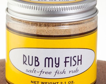 Rub My Fish Salt-Free Fish Rub- Seasoning For Fish  Asian Seasoning- Asian Spices -Ginger Rub -Spice Rub For Fish -Gift For Cook - Chef Gift