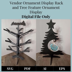 Vendor Ornament Display Rack and Tree Feature Ornament Display - Digital Files Only