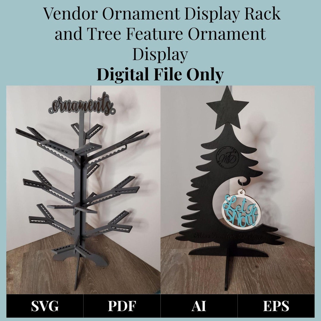 Vendor Ornament Display Rack and Tree Feature Ornament Display ...