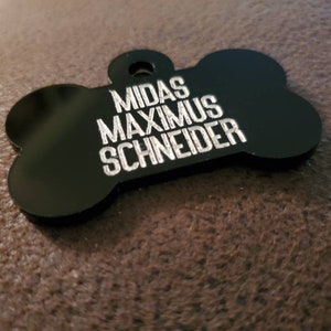 Custom Engraved Acrylic Dog Tag