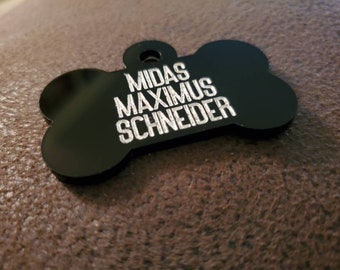 Custom Engraved Acrylic Dog Tag