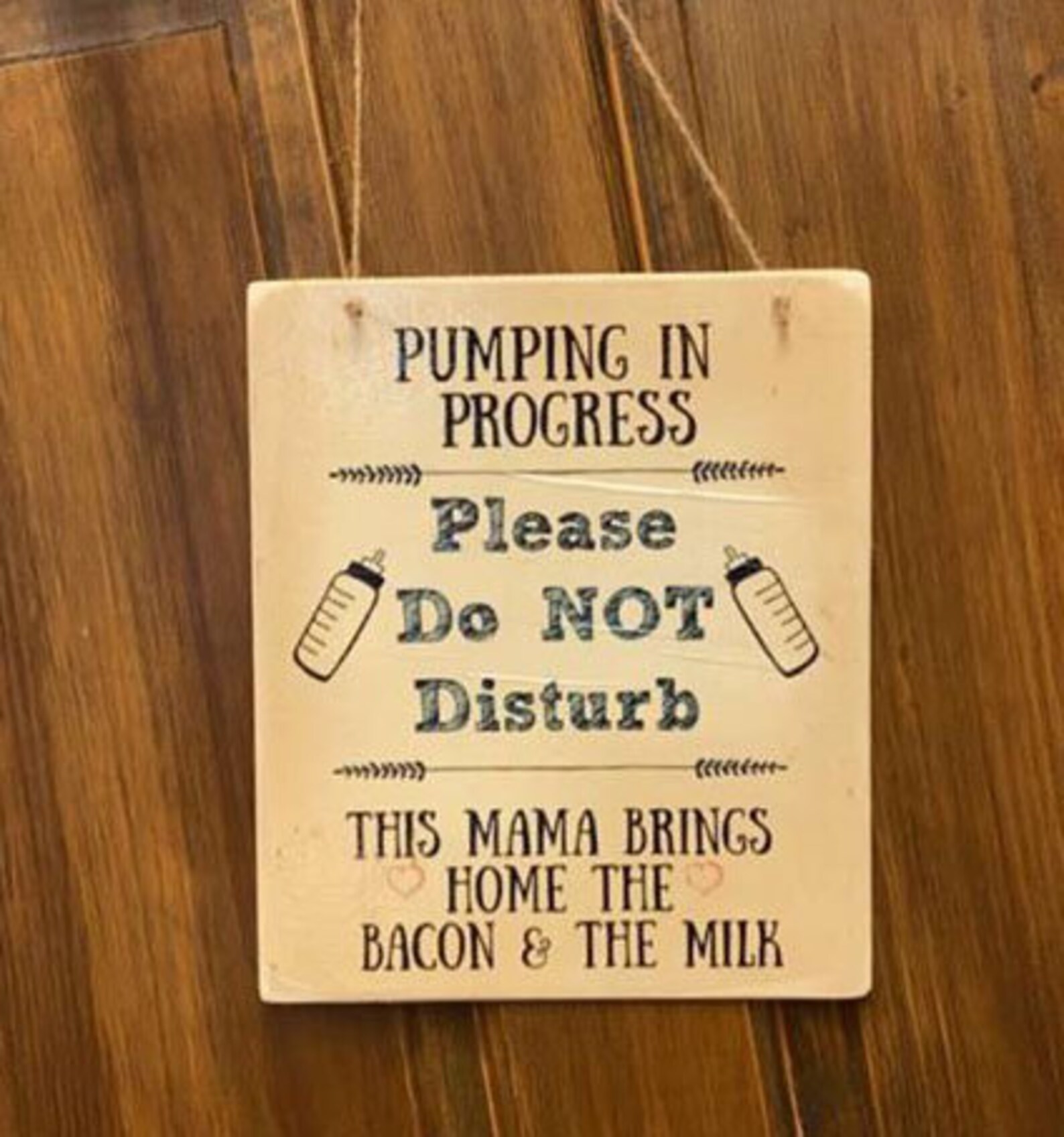 Pumping In Progress Door Hanger Sign Breastfeeding Mama Gift Etsy