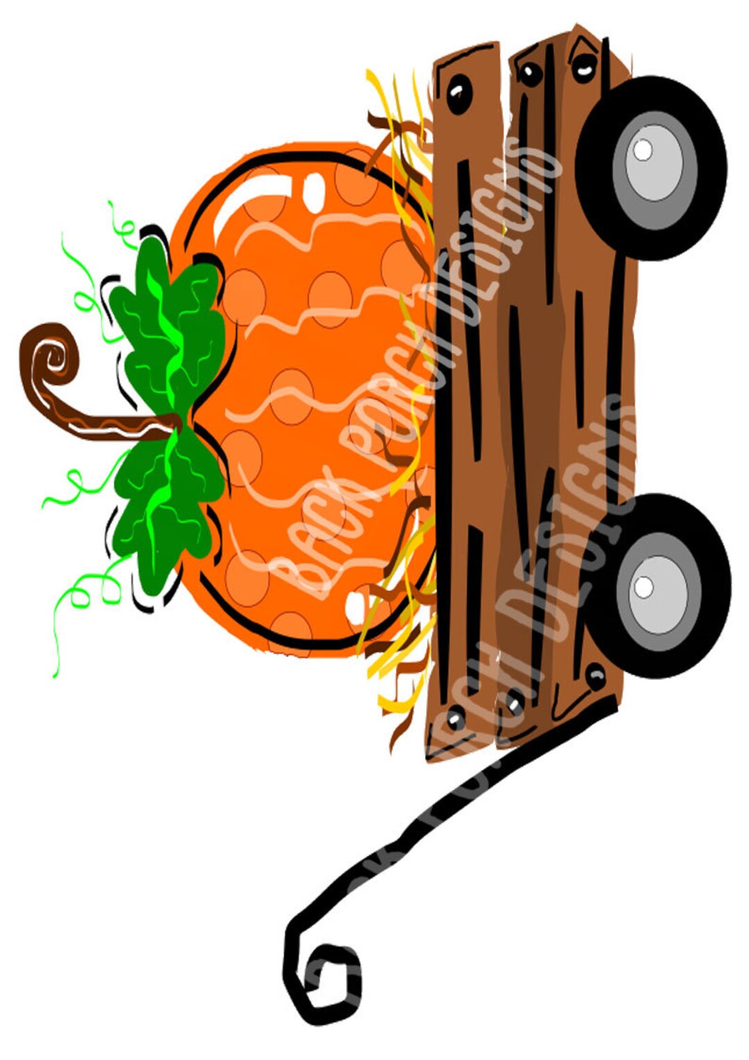 Pumpkin Wagon Hand Drawn Sublimation T Shirt Design PNG File Fall - Etsy