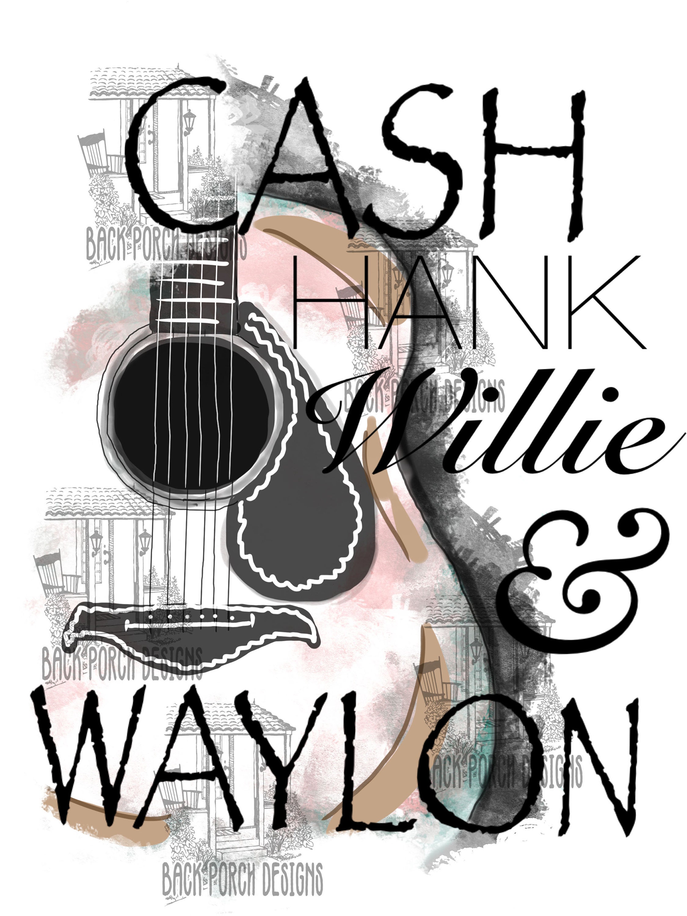 Cash Hank Willie Waylon Sublimation Design PNG FILE Instant Download ...