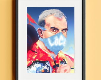 El Loco Marcelo Bielsa Limited Edition Signed Metallic Print