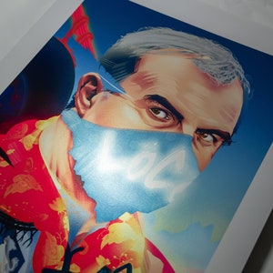 El Loco Marcelo Bielsa Limited Edition Signed Metallic Print image 3