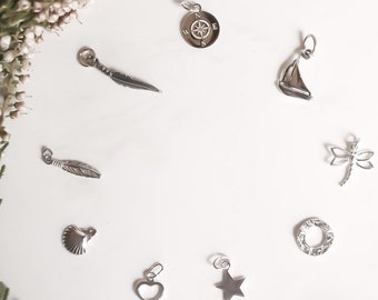 Add on item, sterling silver charms, add a charm, personalize your jewelry, choose your charm