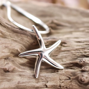 Starfish necklace sterling silver minimalist, inspiration jewelry girlfriend gift, beach pendant necklace women, nature jewelry image 1