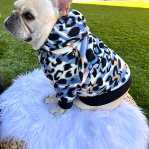 French bulldog, French bulldog clothes, French bulldog hoodie, Animal Print, Dog Hoodie, Dog Apparel, Dog Clothes, Pet clothing