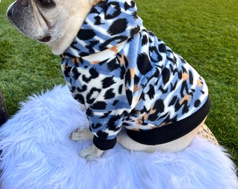 French bulldog, French bulldog clothes, French bulldog hoodie, Animal Print, Dog Hoodie, Dog Apparel, Dog Clothes, Pet clothing