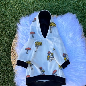 French bulldog, French bulldog clothes, French bulldog hoodie, Mushrooms, Dog Hoodie, Dog Apparel, Dog Clothes, Pet clothing