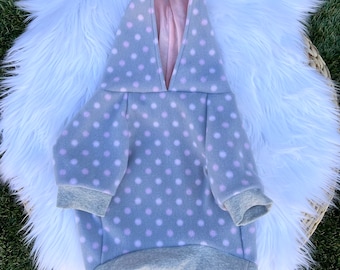 Französische Bulldogge, Französische Bulldogge Kleidung, Französischer Bulldogge Hoodie, Hunde Hoodie, Hundekleidung, Hundekleidung, Haustierkleidung, Polka dots