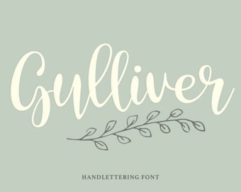Gulliver Fonts Download font Swirly Font Script Font Digital download swash font Cricut font calligraphy font wedding font bundle