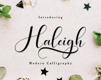 Haleigh Script Fonts Download font Swirly Font Script Font Digital download swash font Cricut font calligraphy font wedding font bundle