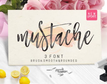 Mustache Family Fonts Download font Swirly Font Script Font Digital download swash font Cricut font calligraphy font wedding font bundle