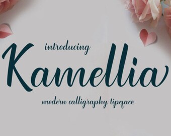 Kamellia Fonts Download font Swirly Font Script Font Digital download swash font Cricut font calligraphy font wedding font bundle