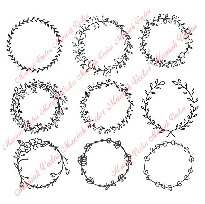 Download Flower Wreath Svg Flower Wreath Svg Files Flower Wreath ...