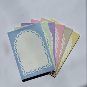 A6 Handgemalte Pastell Aquarell Grußkarten mit Umschlag