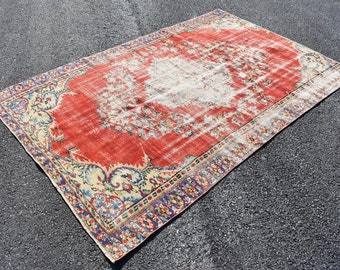 turkish rug vintage rug oushak rug FREE SHIPPING 5.3 x 8.0 ft tribal rug decorative rug handmade rug bohemian rug floor rug area rug  DC5027