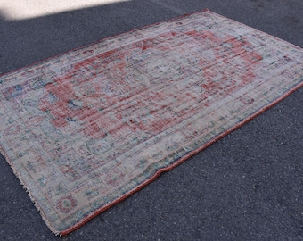 Turkish Area rug, Diningroom rug, Vintage rug, Oushak rug, Handmade wool rug, 5.8 x 10 feet  Bohemian rug, Boho decor, Natural rug, DCS1668