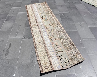 Turkish Runner rug, Entryway rug, Vintage rug, Oushak rug, Aztec rug,2.4 x 8.2 ft Kitchen Decor, Hallway rug, Boho rug, Stair rug, DC11673