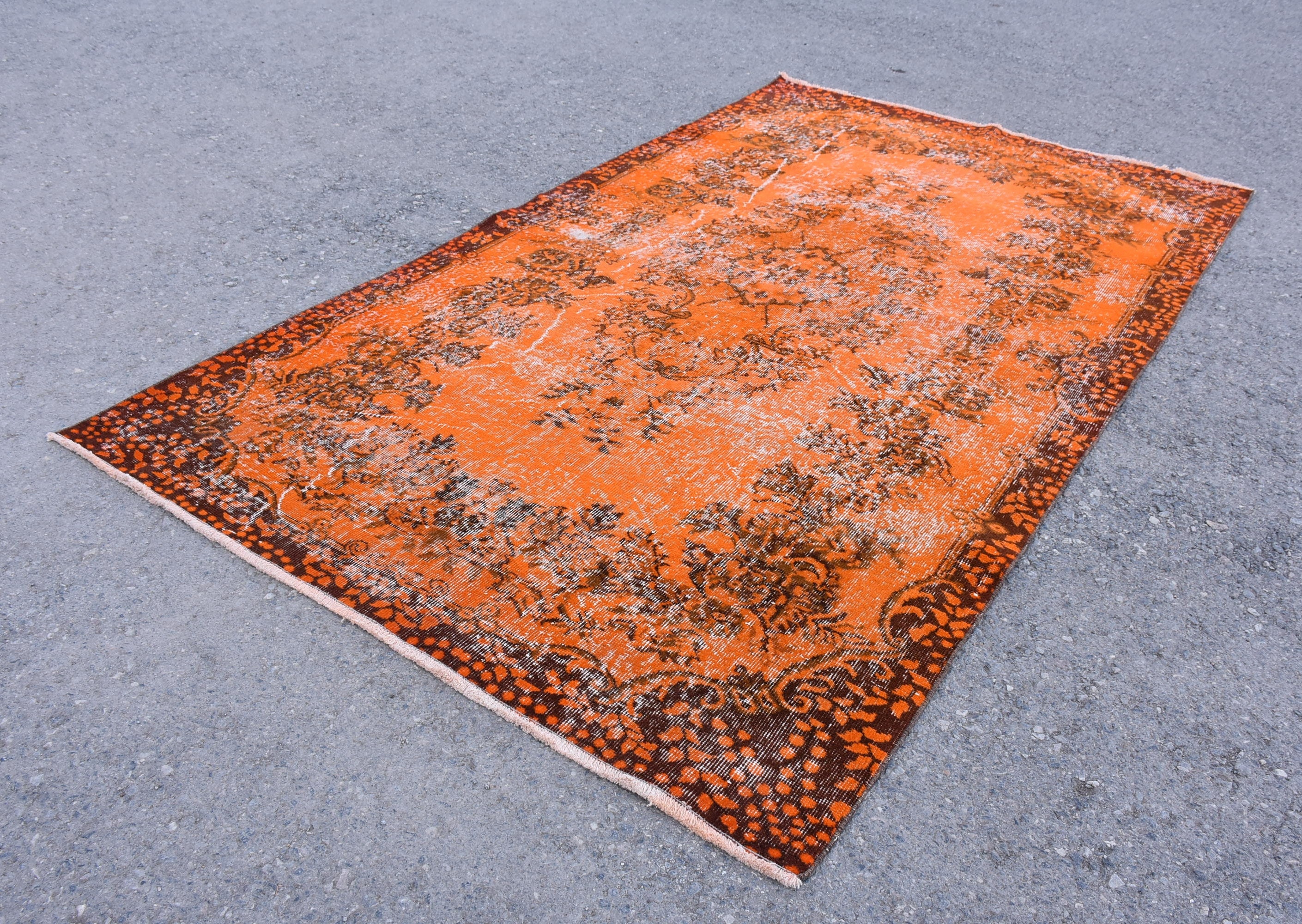 Oushak Rug, Turkish Rug, Vintage Rug, Handmade Aztec Rug, 5.2 X 9