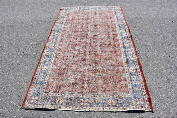 85×198 ViNTAGE TURKiSH RUG Decorative Vintage Turkish Rug 5.5 X 8.8 Pure Wool Boho Rug
