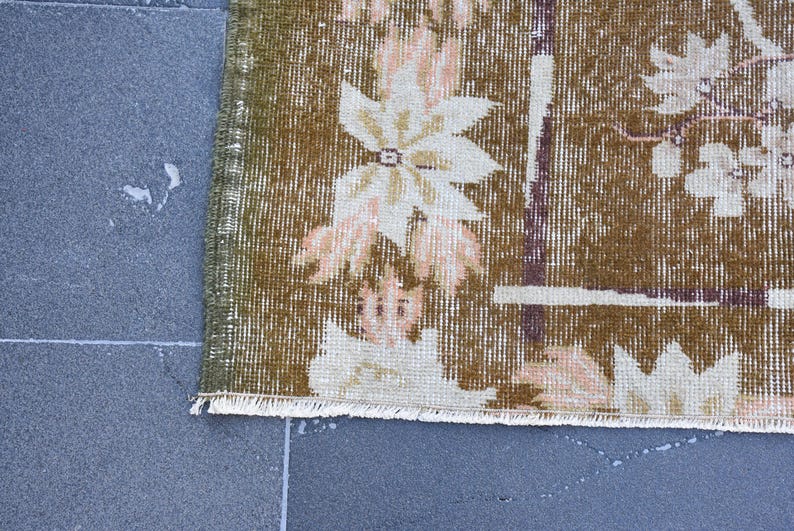 Free Shipping Unique Large Size Turkish Rug Oushak Rug 6.7 X 8.9 Feet