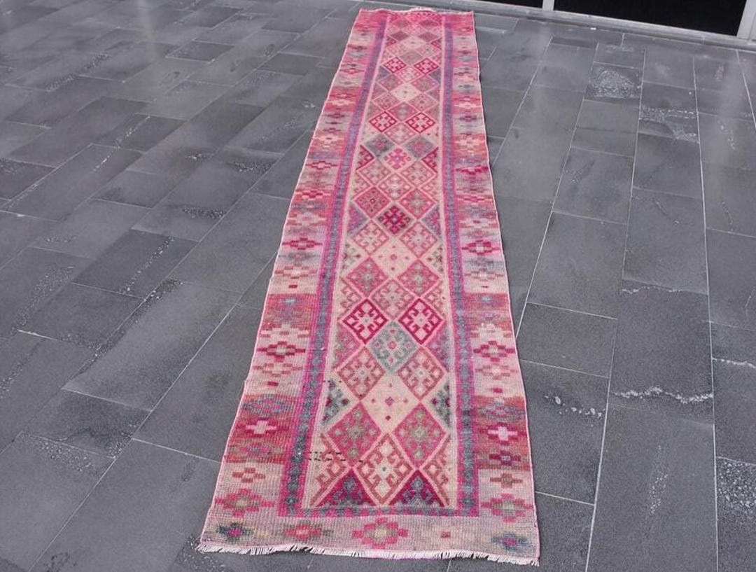 Tarki Rug Turkish Vintage Runner Rug Herki Rug Hallway Rug FREE SHIPPING 2.8 X 13 ...