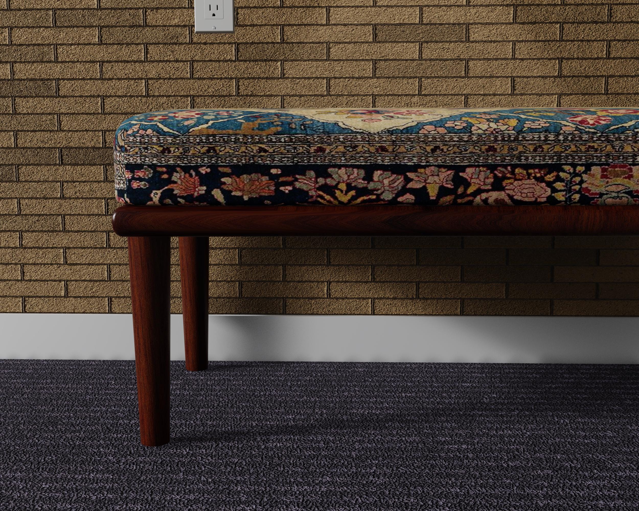 Boho Bench Wooden Bench Entryway Bench Handmade Bench Rustic Farmhouse ...