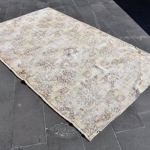 Vintage rug, Turkish  rug, Vintage rug, Handmade wool rug, Rustic decor 5.3 x 8.9 feet Bedroom rug, Kitchen floor rug, DC11459
