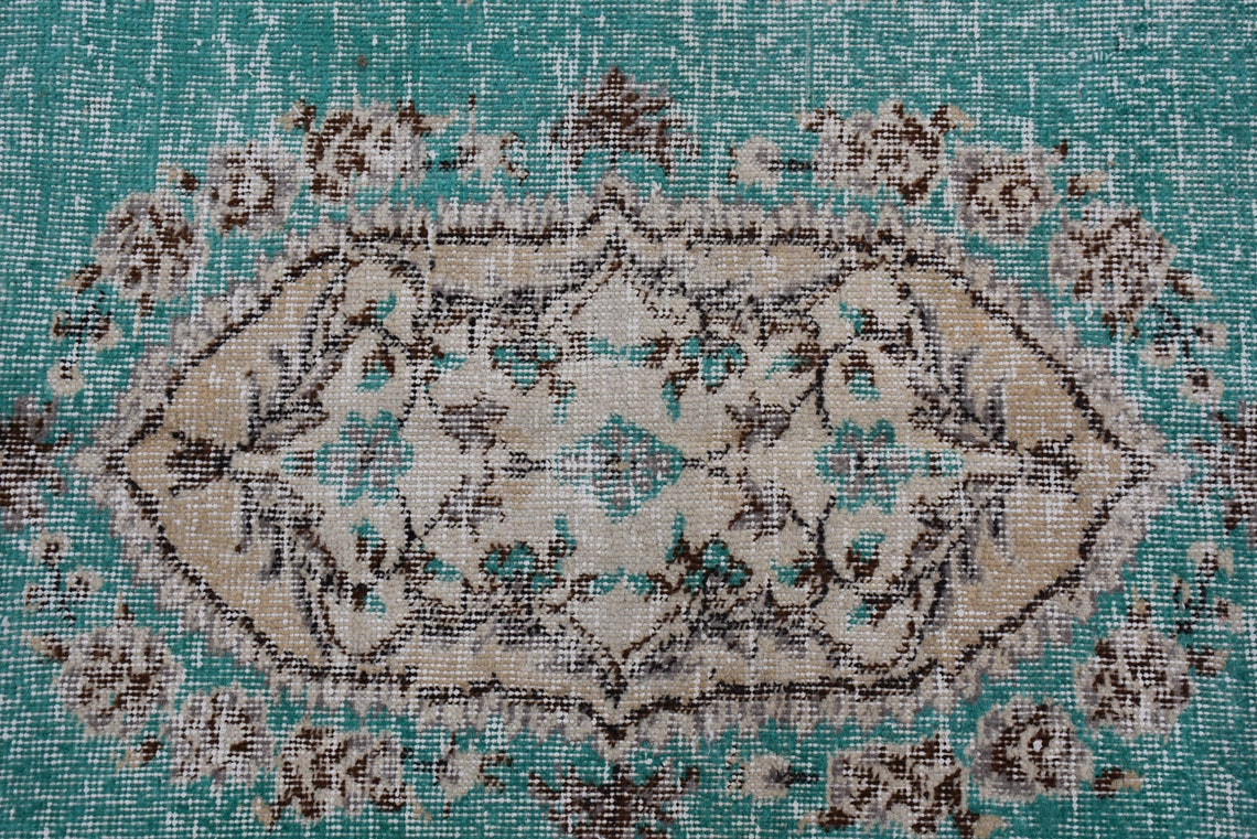 Green Rug Vintage Boho Rug Wool Rug Area Rug Turkish Rug Etsy