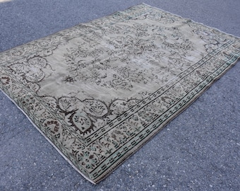 Anatolian rug, Farmhouse rug,  Livingroom rug, Boho rug, Home decor, Handmade rug, Aztec rug,Turkish rug, Vintage rug, 6.4 x 9.3 ft  DCS0342