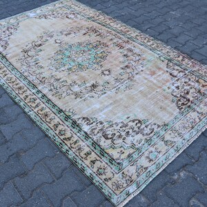 Oriental Rug, Rustic Rug, Turkish Rug, Kitchen Rug, farmhouse rug, 4.9 x 8.2 Ft Vintage Boho Rug, Handmade Rug , Wool Area Rug , DC6389
