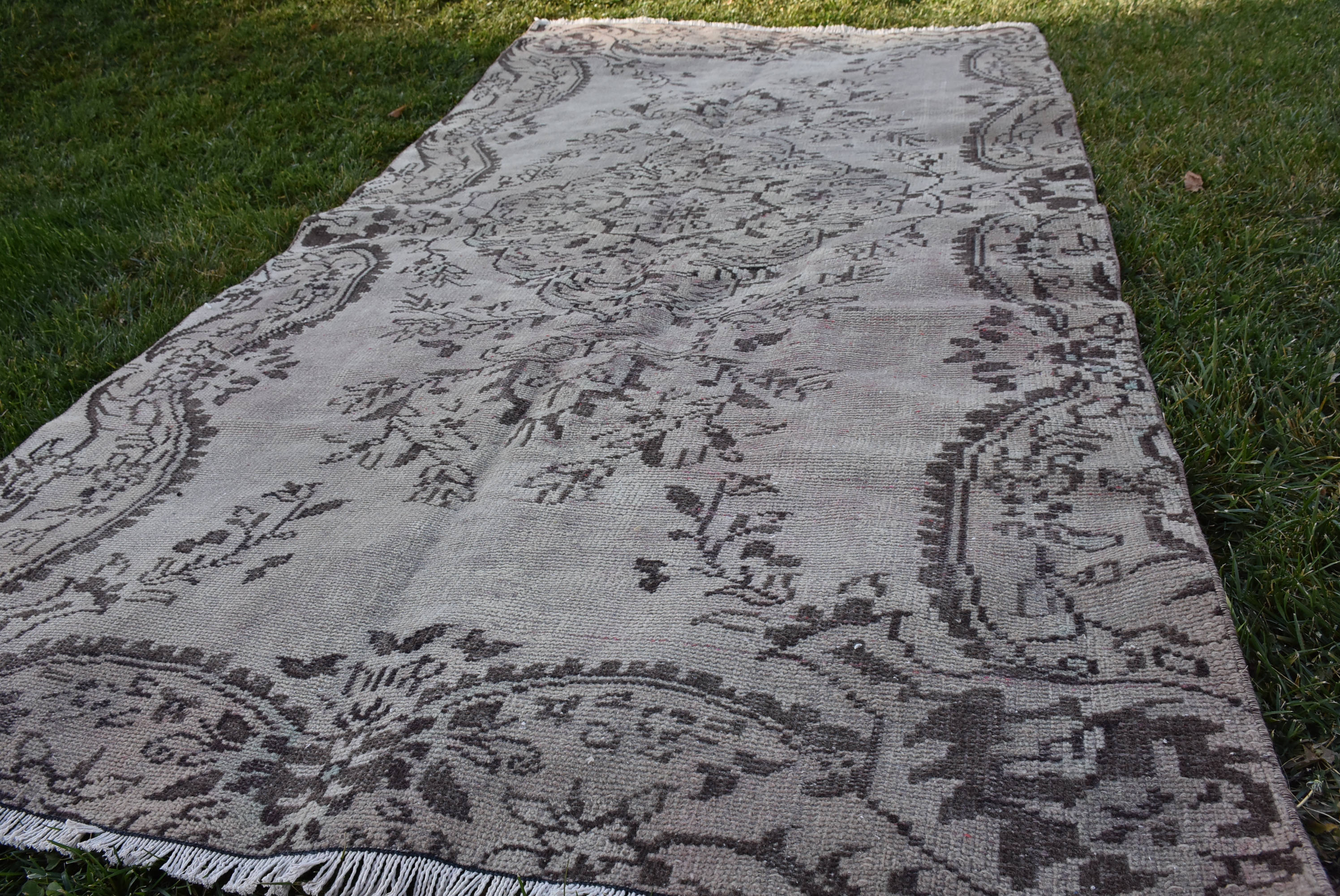 Natural Wool Vintage Area Rug farmhouse rug Floor Rug 4.9 x Etsy