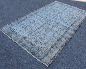 Alfombra de área verde, alfombra turca de gran tamaño, decoración del hogar vintage 5.3 x 9.4 pies Alfombra de lana hecha a mano, alfombra oriental, alfombra Boho, alfombra de comedor, DC8156