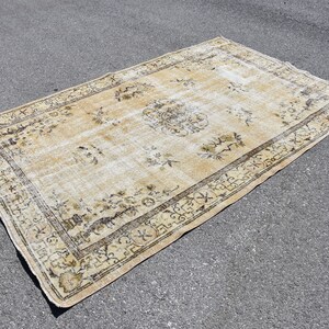 Oushak rug, Turkish area rug, Vintage handmade rug, Home decor, Kitchen rug, Livingroom rug, Bedroom rug, Boho decor, 5.3 x 8.4 ft DCS1742