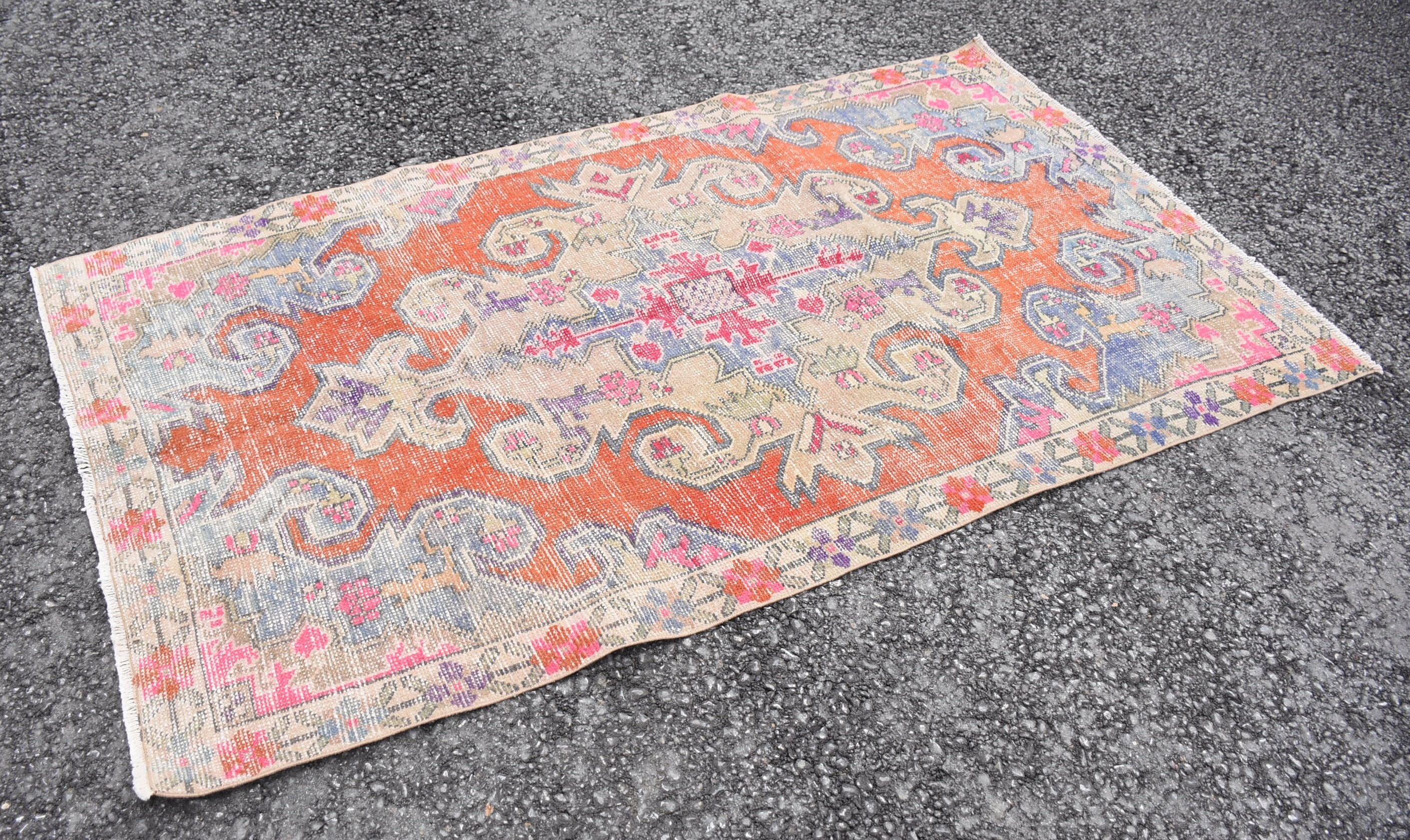 Vintage Rug, Turkish Rug, Small Carpet, Patchwork Rug, Home