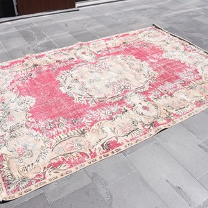handgemaakt vintage tapijt boho Turks tapijt GRATIS VERZENDING vintage tapijt 5,7 x 8,9 ft rustiek tapijt natuurlijk wollen tapijt oushak vloerkleed DC11135