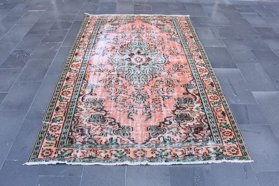 トルコ製ランナーラグ 送料無料 ヴィンテージラグ 5.4 x 8.4