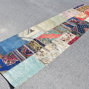 Runner rug, Turkish rug, Hallway rug, 2.7 x 11.1 ft, Area rug, Livingroom rug, Boho rug, Home decor, Multicolor rug, Entryway rug,  DC8813