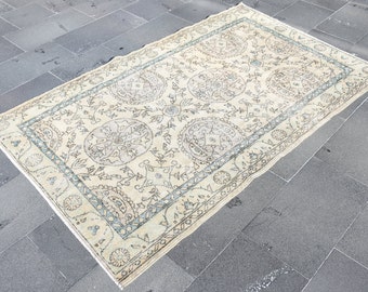 handmade rug, vintage rug , turkish rug , bohemian rug FREE SHIPPING 3.9 x 6.5 ft oushak rug , vintage rug , area rug ,bedroom  rug  DC10603