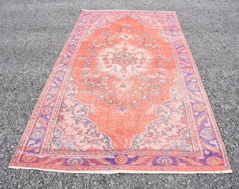 Large rug, Turkish rug, Vintage rug, 5.1 x 9.5 ft farmhouse rug, Livingroom rug, Bohemian rug, Home decor, Rustic rug, Floral rug,  DC11234
