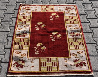 トルコ製玄関マット、ヴィンテージラグ、バスルームラグ、ホーム