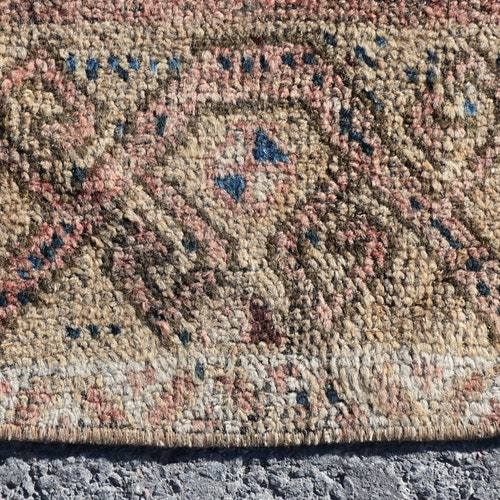 Runner rug, Hallway rug, Turkish vintage rug, Rustic decor, Patchwork rug, Antique rug, Natural wool rug, Home decor 2.6 x 11.6 shops feet DC8828
