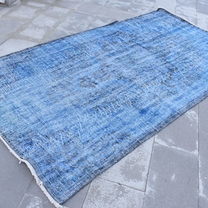 Oversize rug, Turkish rug, Vintage rug 4.5 x 8.8 ft Farmhouse rug, Livingroom rug, Boho rug, Home decor, Handmade rug, Overdyed rug, DCS0985